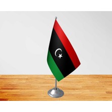 Bayrak Masa Üstü Libya Bayrağı Tekli Masa Bayrağı ve Direği