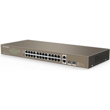 Ip-Com IP-F1026F 24PORT 10/100, 2port Ge Uplink, 2 Port Sfp Rack Mount Yönetilemez Switch Metal Kasa