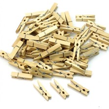KENPAZAR 100'LÜ  Ahşap Mandal 2.5cm 10'lu Paket 1000 Adet