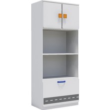 Woody Life 2 Kapaklı 2 Çekmeceli Dolap Şehir Temalı Çocuk Odası Anaokulu Kreş Eğitim Meteryali