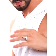 Labalaba Erkek Antik Gümüş Kaplama Ayarlanabilir Boğa Yüzük