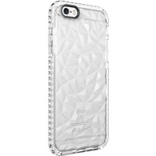 Coverzone iPhone 7 Uyumlu Kılıf Prizmatik Silikon Kılıf Beyaz