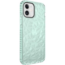 Coverzone iPhone 12 Uyumlu Kılıf Prizmatik Silikon Kılıf Yeşil