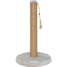 Lena Pet Tırmalama Yuvarlak Taban Kedi Tırmalama Tahtası 52 cm Gri