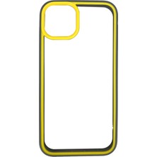 Nettech Apple iphone 13 Pro Max Uyumlu Space Lazer Seri Silikon Kılıf Sarı