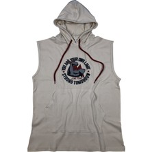 Bluu Kapşonlu Kolsuz Sweatshirt  4201