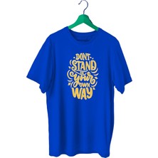 Bluu Dontstand Sporcu T-Shirt Bisiklet Yaka