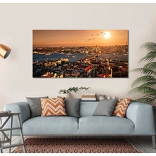 Bordo Sanat Bordosanat 80 x 40 cm Istanbul Dekoratif Duvar Kanvas Tablo