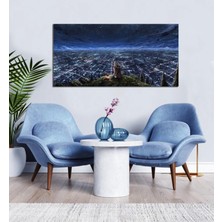 Bordo Sanat Bordosanat 160 x 80 cm Gece Dekoratif Duvar Kanvas Tablo