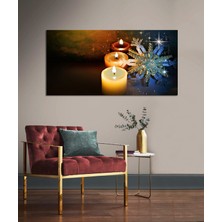 Bordo Sanat Bordosanat 80 x 40 cm Mumlar Dekoratif Duvar Kanvas Tablo