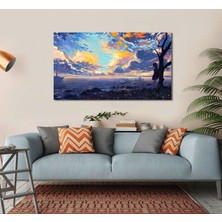 Bordo Sanat Bordosanat 125 x 70 cm Manzara Dekoratif Duvar Kanvas Tablo