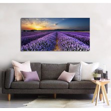 Bordo Sanat Bordosanat 80 x 40 cm Lavanta Tarlası Dekoratif Duvar Kanvas Tablo