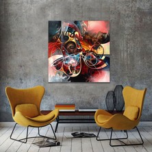Bordo Sanat Bordosanat 60 x 60 cm Soyut Dekoratif Duvar Kanvas Tablo
