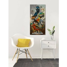 Bordo Sanat Bordosanat 40 x 80 cm Hayvanlar Dekoratif Duvar Kanvas Tablo