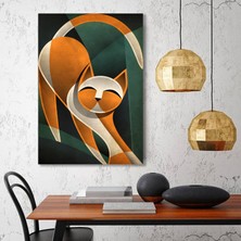 Bordo Sanat Bordosanat 70 x 100 cm Kedi Dekoratif Duvar Kanvas Tablo