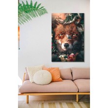 Bordo Sanat Bordosanat 50 x 75 cm Tilki Dekoratif Duvar Kanvas Tablo
