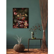 Bordo Sanat Bordosanat 80 x 115 cm Kedi Dekoratif Duvar Kanvas Tablo