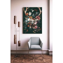 Bordo Sanat Bordosanat 70 x 105 cm Geyik Dekoratif Duvar Kanvas Tablo