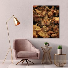 Bordo Sanat Bordosanat 60 x 75 cm Kedi Dekoratif Duvar Kanvas Tablo