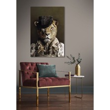 Bordo Sanat Bordosanat 70 x 105 cm Aslan Dekoratif Duvar Kanvas Tablo