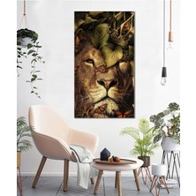 Bordo Sanat Bordosanat 90 x 160 cm Aslan Dekoratif Duvar Kanvas Tablo