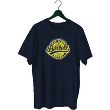 Bluu Barbell Sporcu T-Shirt Bisiklet Yaka