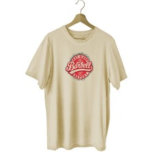 Bluu Barbell Sporcu T-Shirt Bisiklet Yaka