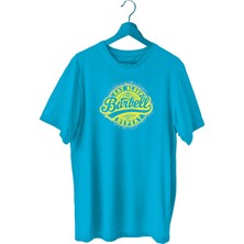 Bluu Barbell Sporcu T-Shirt Bisiklet Yaka