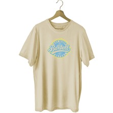 Bluu Barbell Sporcu T-Shirt Bisiklet Yaka