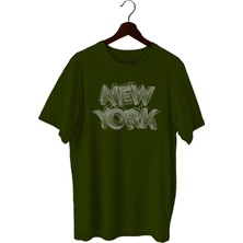 Bluu Newyorklite Sporcu T-Shirt Bisiklet Yaka