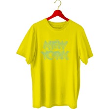Bluu Newyorklite Sporcu T-Shirt Bisiklet Yaka