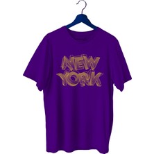 Bluu Newyorklite Sporcu T-Shirt Bisiklet Yaka
