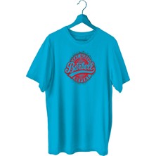 Bluu Barbell Sporcu T-Shirt Bisiklet Yaka