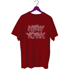 Bluu Newyorklite Sporcu T-Shirt Bisiklet Yaka