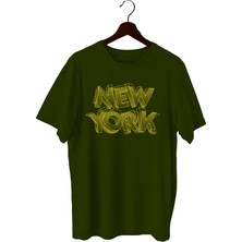 Bluu Newyorklite Sporcu T-Shirt Bisiklet Yaka