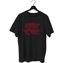 Bluu Newyorklite Sporcu T-Shirt Bisiklet Yaka