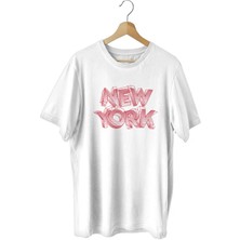 Bluu Newyorklite Sporcu T-Shirt Bisiklet Yaka