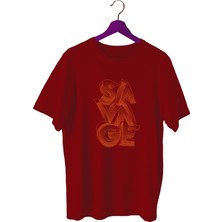 Bluu Savage Sporcu T-Shirt Bisiklet Yaka
