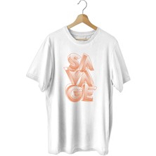 Bluu Savage Sporcu T-Shirt Bisiklet Yaka