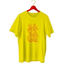 Bluu Savage Sporcu T-Shirt Bisiklet Yaka