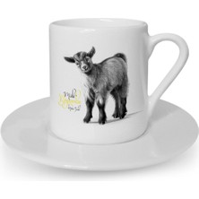 BK Kişiye Özel Mutlu Bayramlar Tasarımlı Türk Kahvesi Fincanı - 1