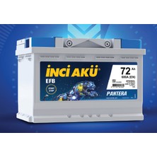 Inci Start Stop Efb Pantera Akü 12 V 72 Ah