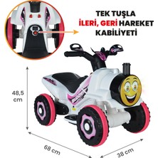 UJ Toys Buddy Akülü Atv 6V-BEYAZ Prenses