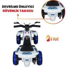 UJ Toys Akülü Atv 6V Safari-Beyaz Polis