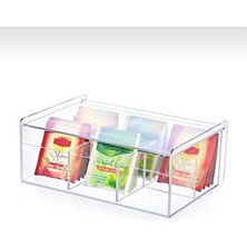 In Dream Çay Kutusu 6 Bölmeli Kapaklı Poşet Bitki Çayı Saklama Kabı
