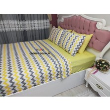 Sedalı Home Pamuklu Çift Kişilik Zigzag Desenli Nevresim Takımı