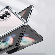 Ceplab Samsung Galaxy Z Fold 3 Kılıf Ince Metal Frame Lüx 360° Derece Esnek Kapak