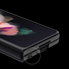 Ceplab Samsung Galaxy Z Fold 3 Kılıf Ince Metal Frame Lüx 360° Derece Esnek Kapak