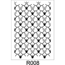 E Hobici R-008 Duvar Dekor Stencil Şablon 40 x 40 cm