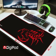 Digipod Gaming Oyuncu Mousepad  90X40 XXL  Kaymaz Taban 4mm  Kalınlık AKREP